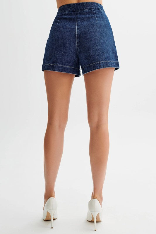 Denim Crop Jacket & Straight-Leg Pant Set