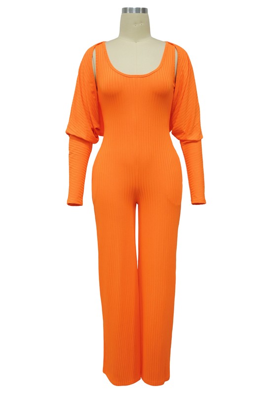 Sleeveless Crop Top & Wide-Leg Jumpsuit Set